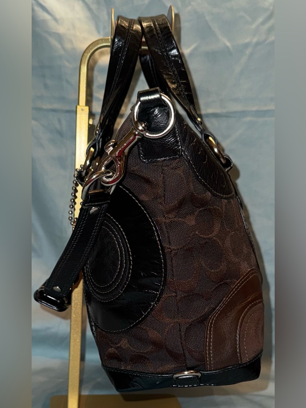 Coach Ashley Patchwork Satchel F15474 Authentic - Picture 4 of 13